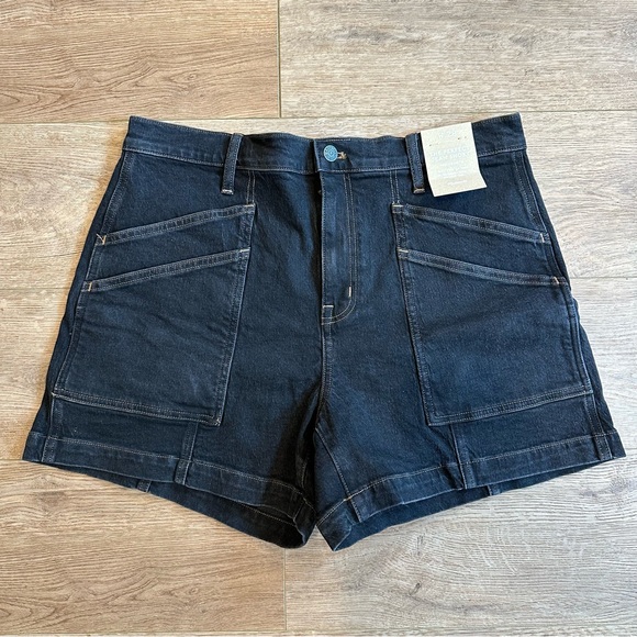 NWT Madewell The Perfect Vintage Mid-Length Cargo Jean Short Size 28 - Picture 4 of 10